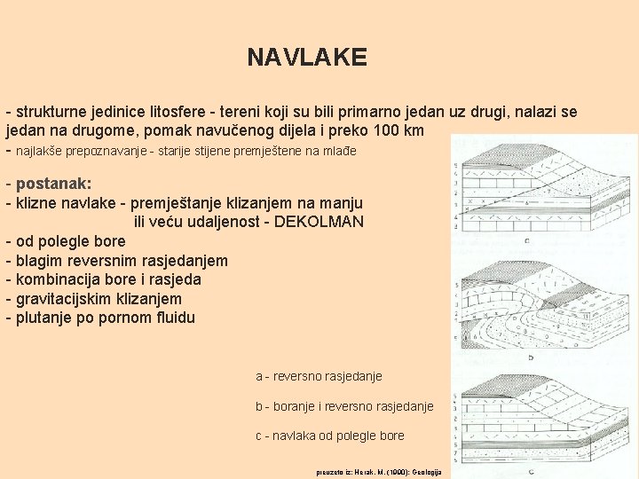 NAVLAKE - strukturne jedinice litosfere - tereni koji su bili primarno jedan uz drugi,