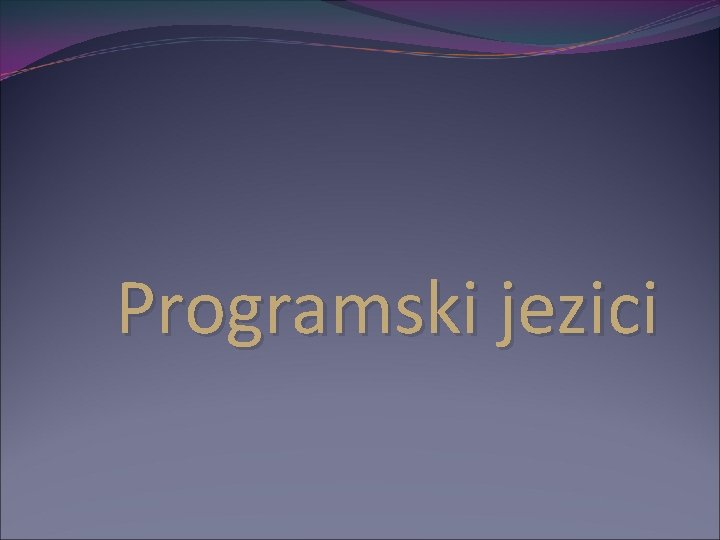 Programski jezici 