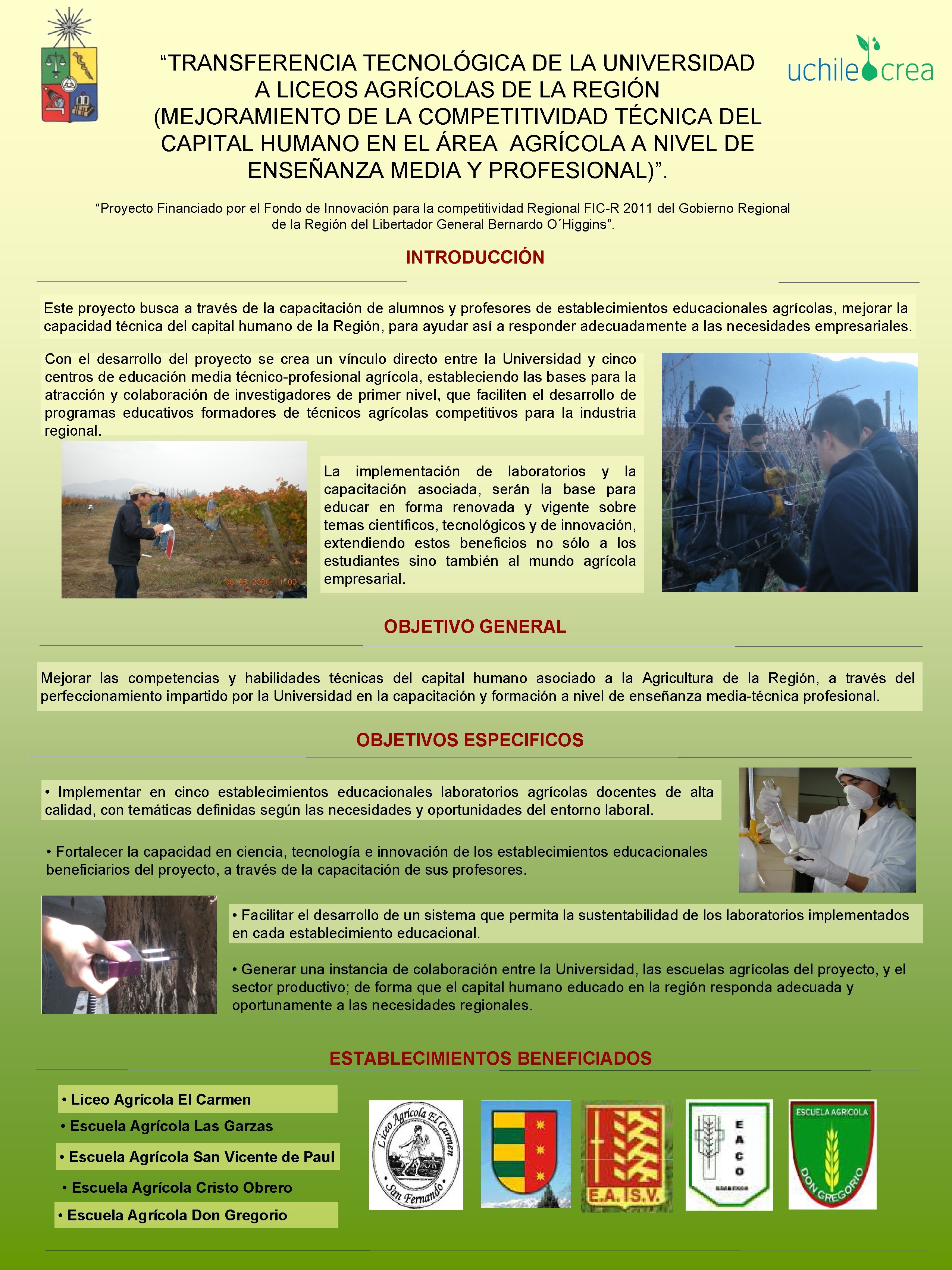 TRANSFERENCIA TECNOLGICA DE LA UNIVERSIDAD A LICEOS AGRCOLAS