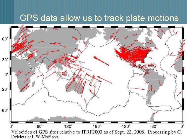 GPS data allow us to track plate motions 