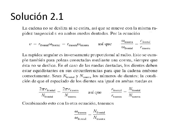 Solución 2. 1 