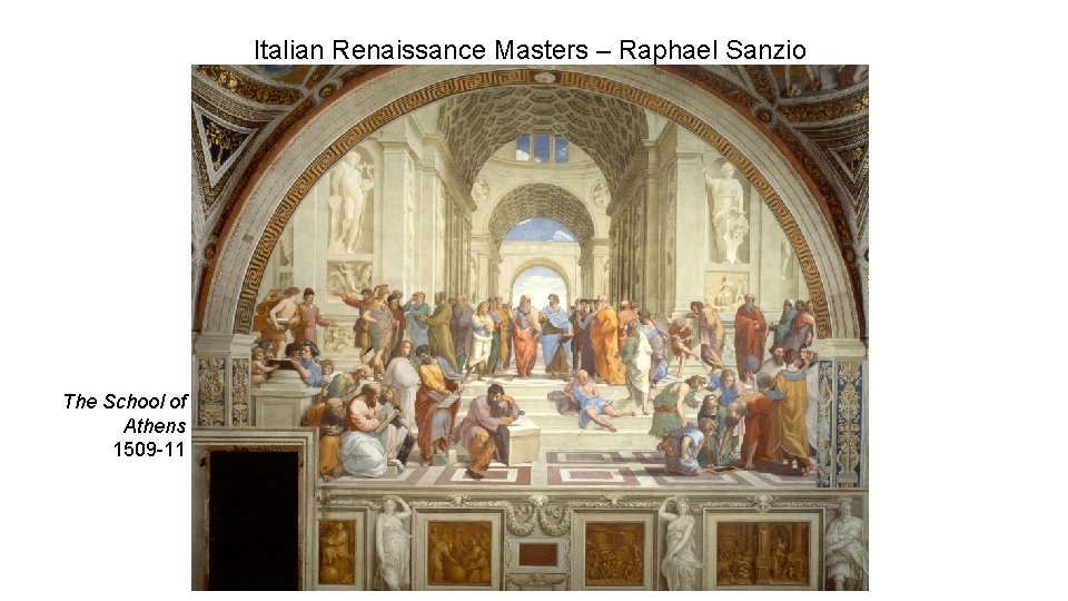 Italian Renaissance Masters – Raphael Sanzio The School of Athens 1509 -11 