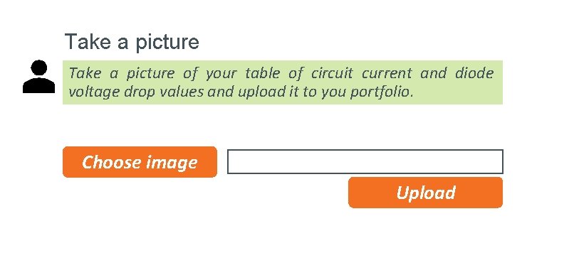Take a picture of your table of circuit current and diode voltage drop values Take a picture of your table of circuit current and diode voltage drop values