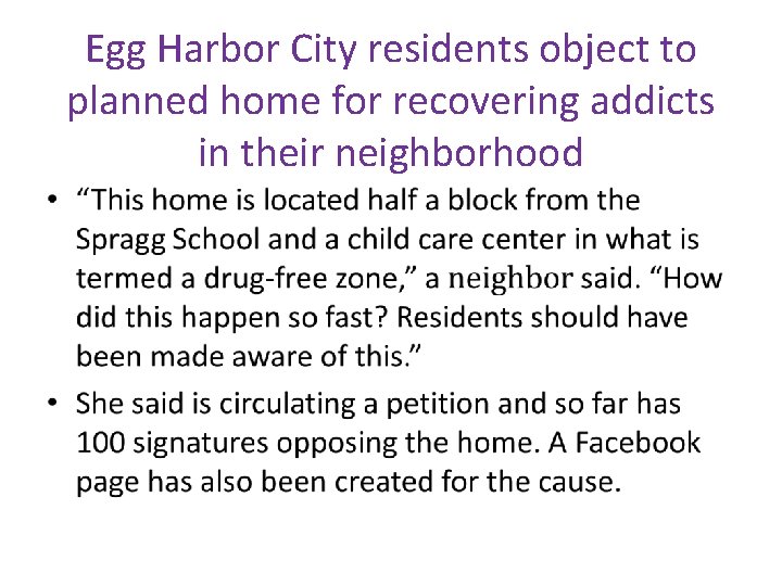 Egg Harbor City residents object to planned home for recovering addicts in their neighborhood
