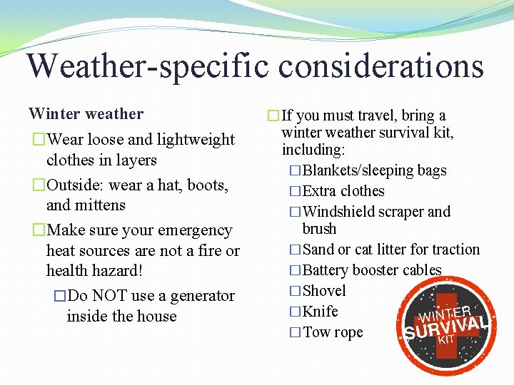 Emergency Preparedness A guide for individuals and communities