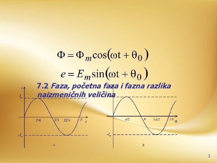 7. 2 Faza, početna faza i fazna razlika naizmeničnih veličina 1 