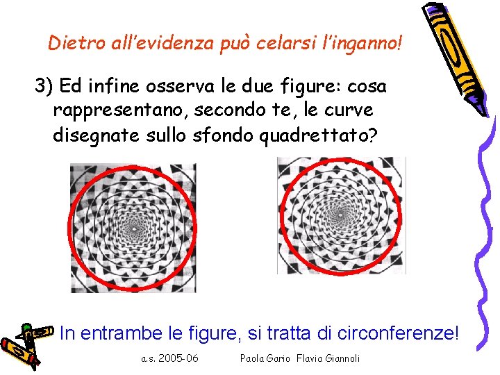 Dietro all’evidenza può celarsi l’inganno! 3) Ed infine osserva le due figure: cosa rappresentano,