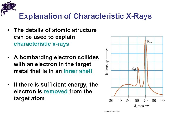 Explanation of Characteristic X-Rays • The details of atomic structure can be used to