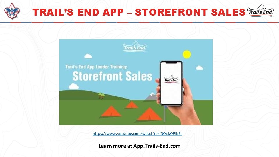 TRAIL’S END APP – STOREFRONT SALES https: //www. youtube. com/watch? v=f 3 Oxk. ORlb