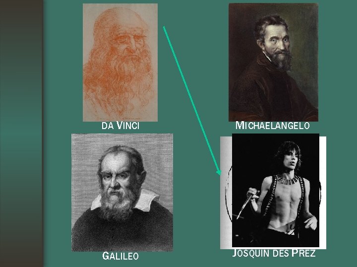 DA VINCI MICHAELANGELO GALILEO JOSQUIN DES PREZ 