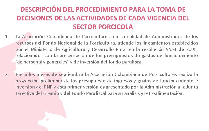 DESCRIPCIÓN DEL PROCEDIMIENTO PARA LA TOMA DE DECISIONES DE LAS ACTIVIDADES DE CADA VIGENCIA DESCRIPCIÓN DEL PROCEDIMIENTO PARA LA TOMA DE DECISIONES DE LAS ACTIVIDADES DE CADA VIGENCIA