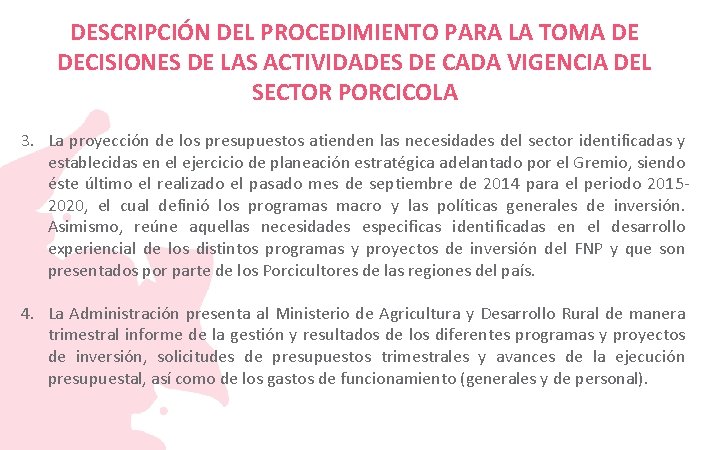 DESCRIPCIÓN DEL PROCEDIMIENTO PARA LA TOMA DE DECISIONES DE LAS ACTIVIDADES DE CADA VIGENCIA