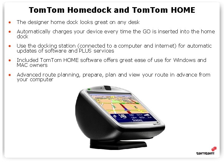 Tom. Tom Homedock and Tom HOME • The designer home dock looks great on