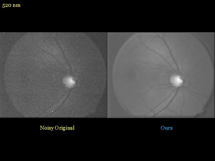 520 nm Noisy Original Ours 520 nm Noisy Original Ours
