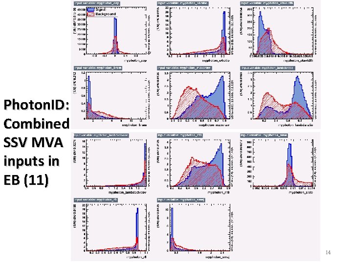 Photon. ID: Combined SSV MVA inputs in EB (11) 14 