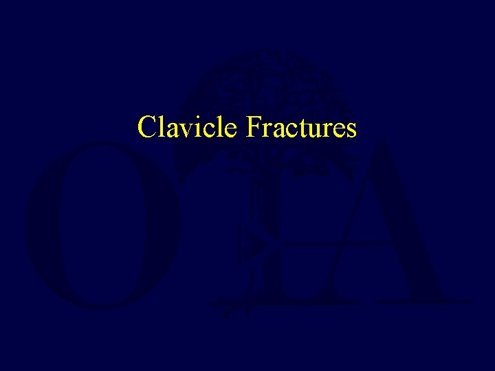 Clavicle Fractures 