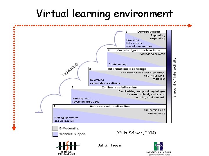 Virtual learning environment (Gilly Salmon, 2004) Ask & Haugen HØGSKOLEN STORD/HAUGESUND 