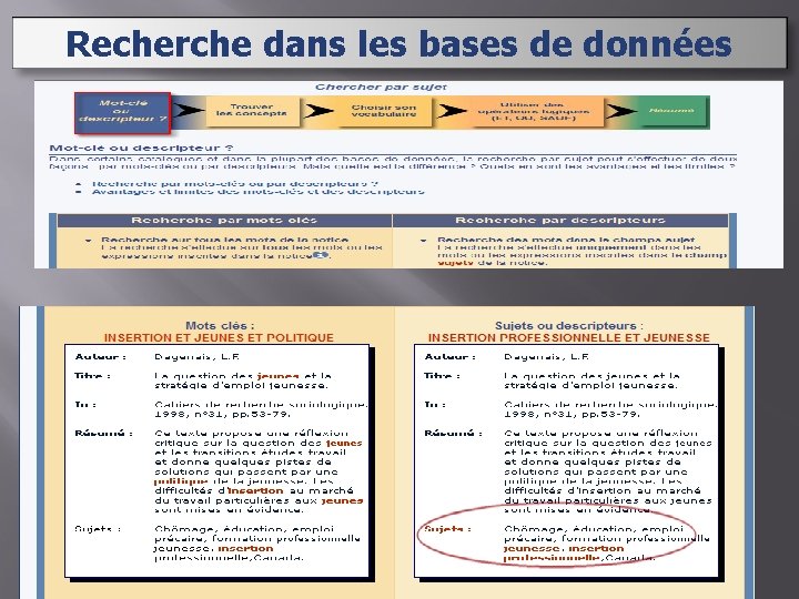 Recherche dans les bases de données 