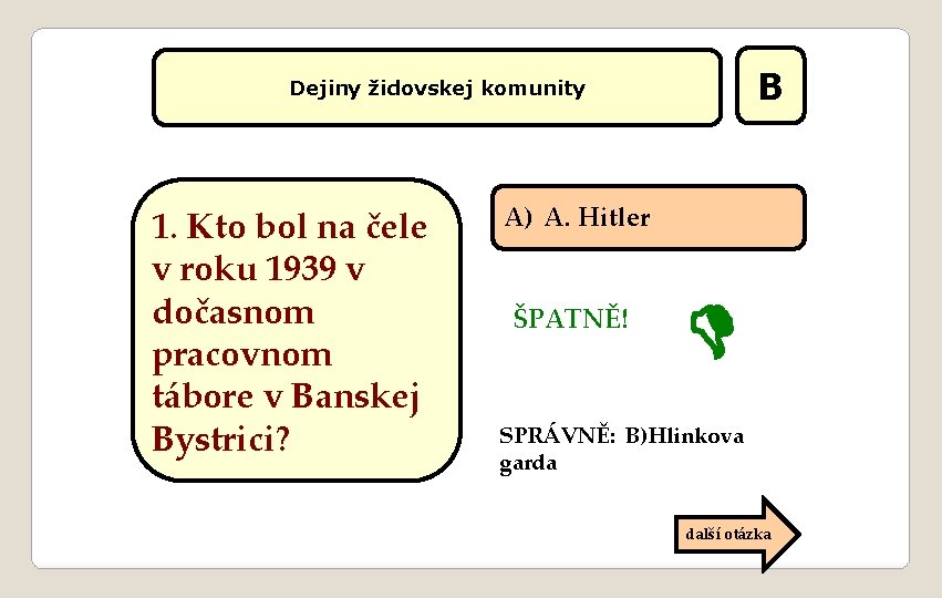 B Dejiny židovskej komunity 1. Kto bol na čele v roku 1939 v dočasnom