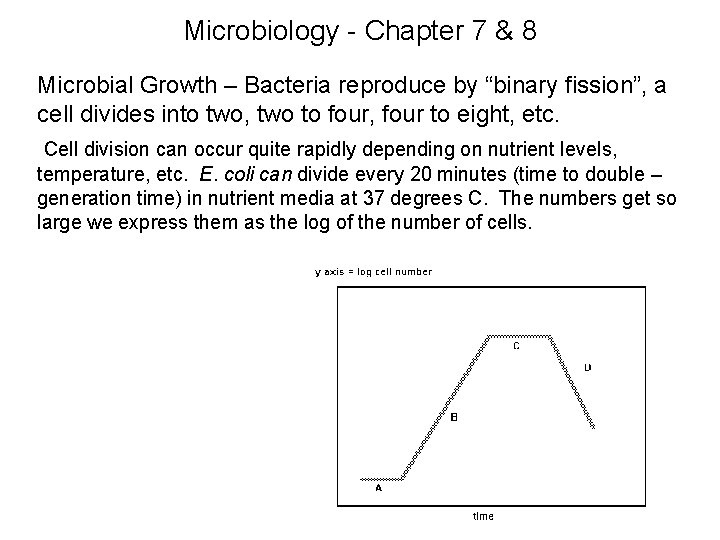 Microbiology - Chapter 7 & 8 Microbial Growth – Bacteria reproduce by “binary fission”,