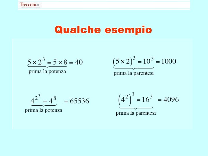 Qualche esempio 