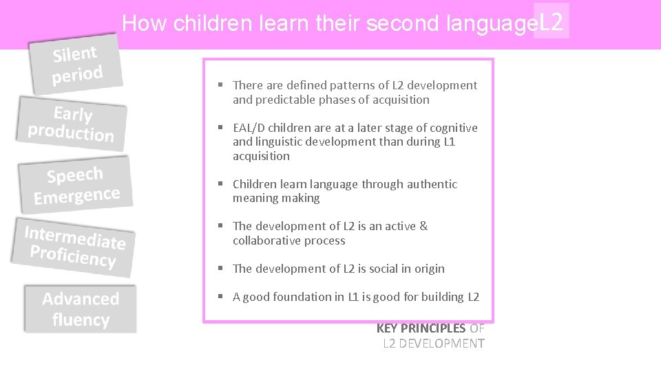 How children learn their second language. L 2 § There are defined patterns of