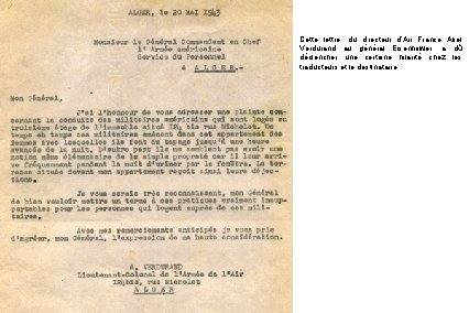 Cette lettre, du directeur d’Air France Abel Verdurand au général Eisenhower, a dû déclencher