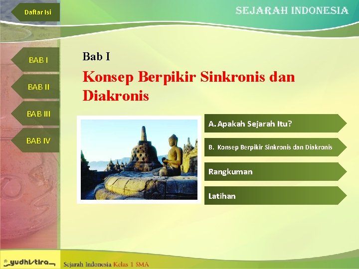 Daftar Isi BAB I Bab I BAB II Konsep Berpikir Sinkronis dan Diakronis BAB