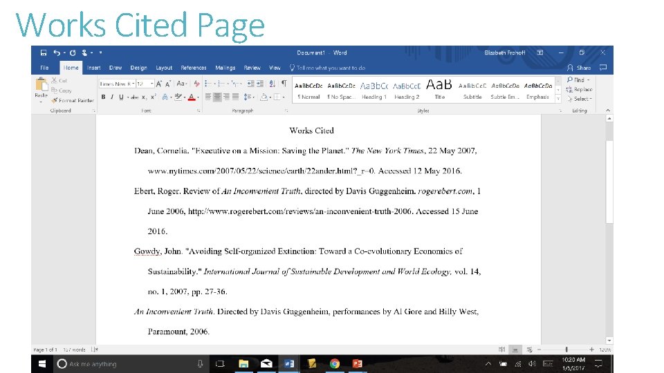 Works Cited Page 