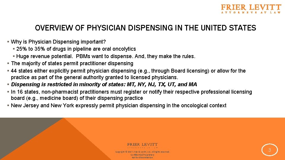 OVERVIEW OF PHYSICIAN DISPENSING IN THE UNITED STATES § Why is Physician Dispensing important? OVERVIEW OF PHYSICIAN DISPENSING IN THE UNITED STATES § Why is Physician Dispensing important?
