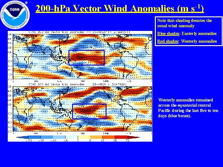 200 -h. Pa Vector Wind Anomalies (m s-1) Note that shading denotes the zonal