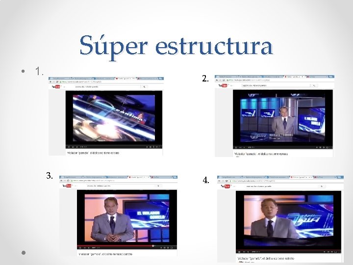 Súper estructura • 1. 3. 2. 4. 