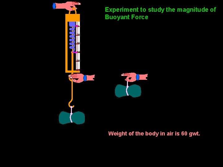 Experiment to study the magnitude of Buoyant Force 0 0 20 20 40 40