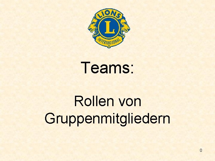 Teams: Rollen von Gruppenmitgliedern 0 