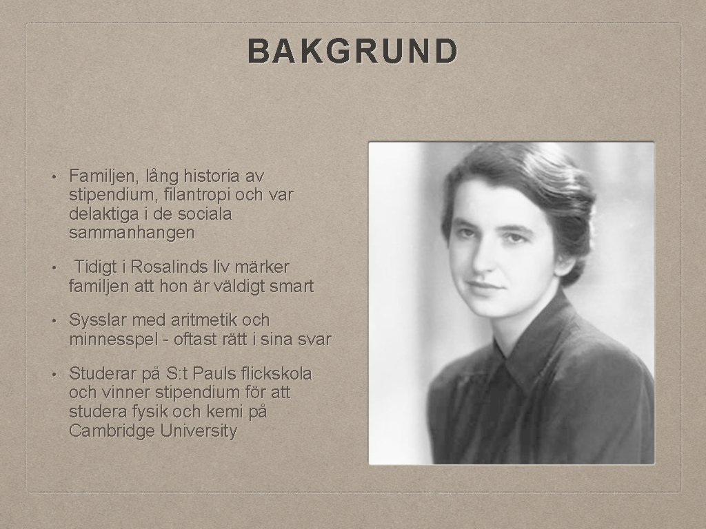 BAKGRUND • Familjen, lång historia av stipendium, filantropi och var delaktiga i de sociala