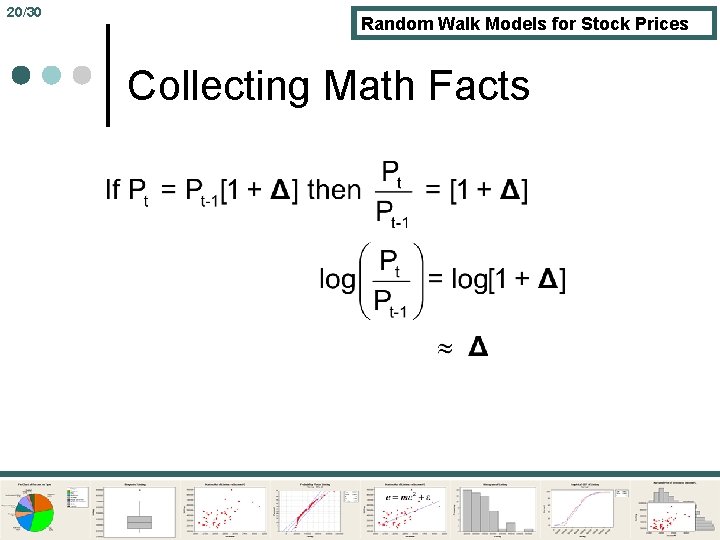 20/30 Random Walk Models for Stock Prices Collecting Math Facts 