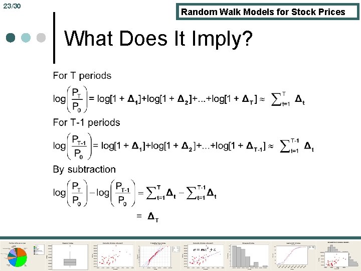 23/30 Random Walk Models for Stock Prices What Does It Imply? 