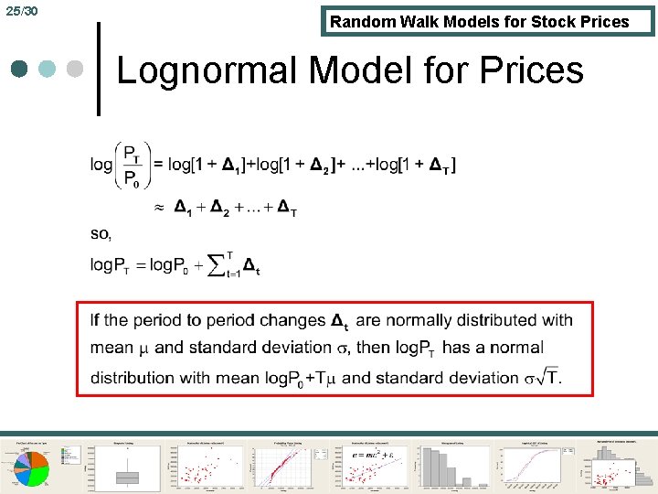 25/30 Random Walk Models for Stock Prices Lognormal Model for Prices 