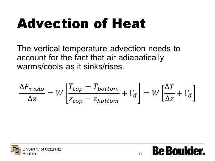 Advection of Heat • 22 