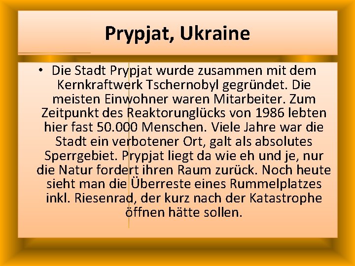 Prypjat, Ukraine • Die Stadt Prypjat wurde zusammen mit dem Kernkraftwerk Tschernobyl gegründet. Die Prypjat, Ukraine • Die Stadt Prypjat wurde zusammen mit dem Kernkraftwerk Tschernobyl gegründet. Die