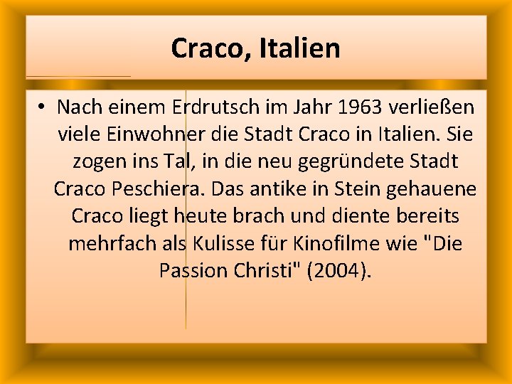 Craco, Italien • Nach einem Erdrutsch im Jahr 1963 verließen viele Einwohner die Stadt Craco, Italien • Nach einem Erdrutsch im Jahr 1963 verließen viele Einwohner die Stadt