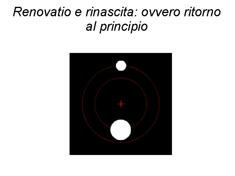 Renovatio e rinascita: ovvero ritorno al principio 