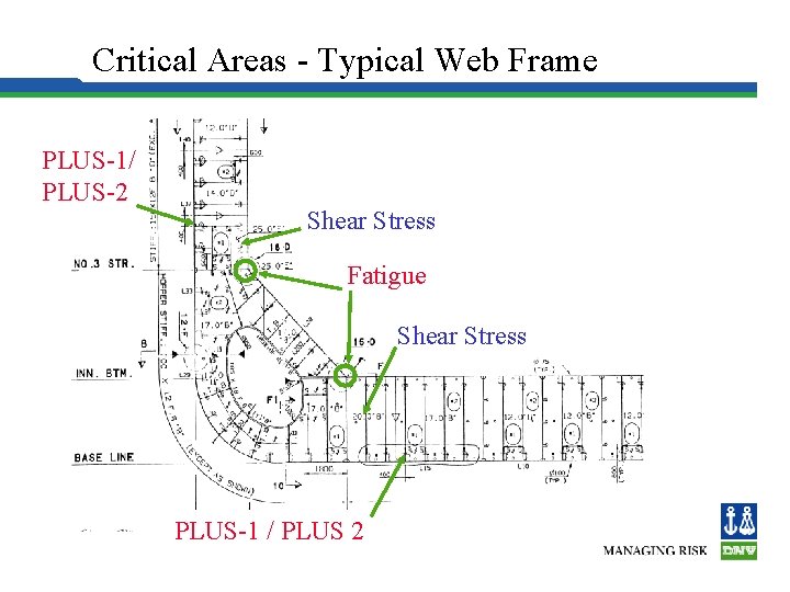 Critical Areas - Typical Web Frame PLUS-1/ PLUS-2 Shear Stress Fatigue Shear Stress PLUS-1