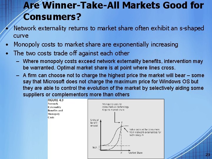 Are Winner-Take-All Markets Good for Consumers? • Network externality returns to market share often
