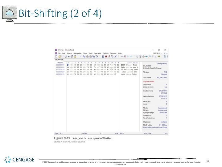 Bit-Shifting (2 of 4) © 2019 Cengage. May not be copied, scanned, or duplicated,