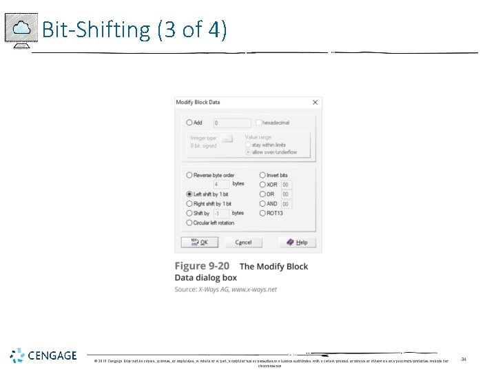 Bit-Shifting (3 of 4) © 2019 Cengage. May not be copied, scanned, or duplicated,