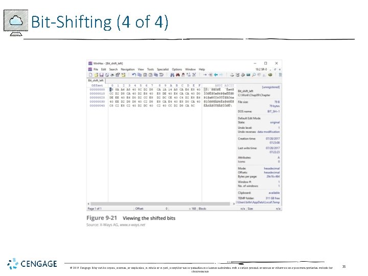 Bit-Shifting (4 of 4) © 2019 Cengage. May not be copied, scanned, or duplicated,