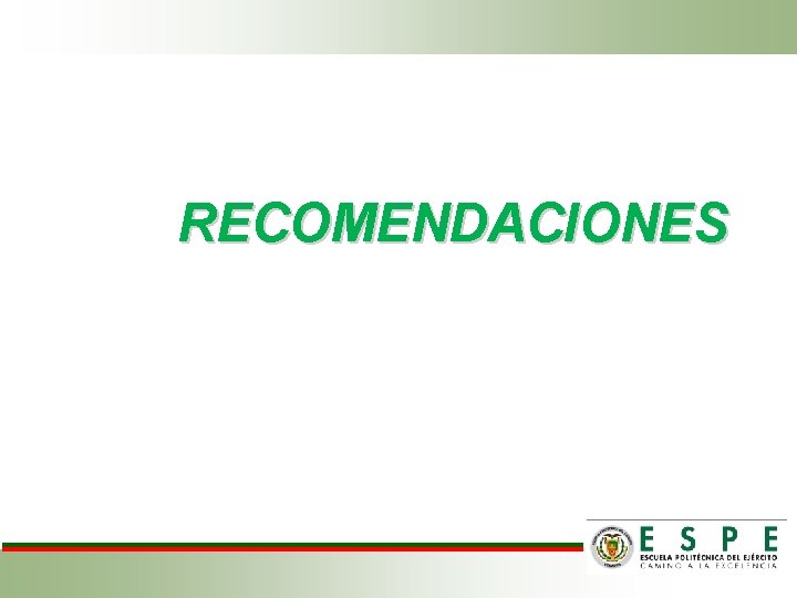 RECOMENDACIONES 