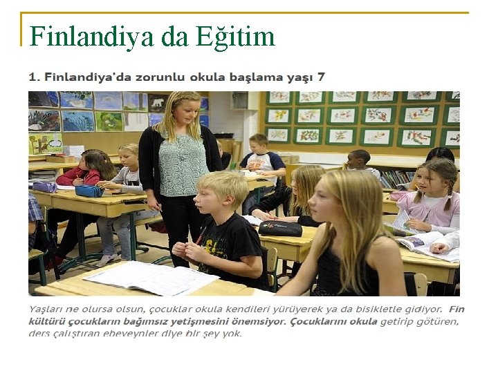Finlandiya da Eğitim 