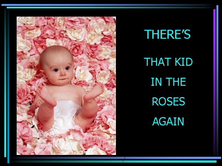 THERE’S THAT KID IN THE ROSES AGAIN 